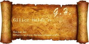 Gilicz Helén névjegykártya